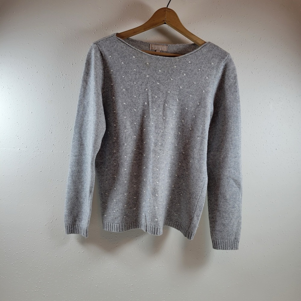 Benedetta B. Sweater Women L Gray Excellent Merino Wool Cashmere Pullover